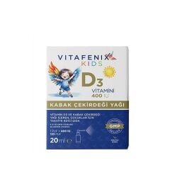 Vitafenix Kids Vitamin D3 ve Kabak Çekirdeği Yağı 20ml