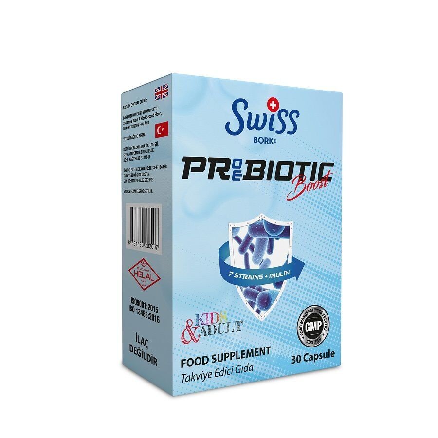 Swiss Bork Probiotic Prebiotic Boost 30 Kapsül