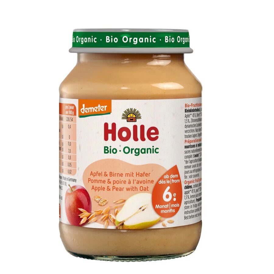 Holle Organik Yulaf, Elma, Armut Püresi 190 gr