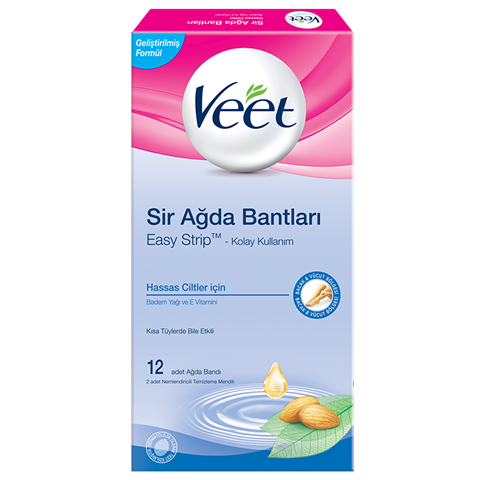 Veet EasyStrip Kullanıma Hazır Sir Ağda Bantları - Hassas Citler