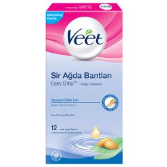 Veet EasyStrip Kullanıma Hazır Sir Ağda Bantları - Hassas Citler