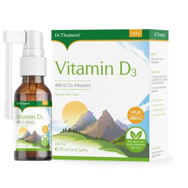 Dr.Thomson Vitamin D3 400 IU D3 Vitamini Oral Sprey 20ml
