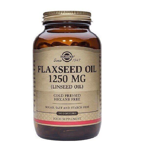 Solgar Flaxseed Oil 1250 mg 100 Softjel