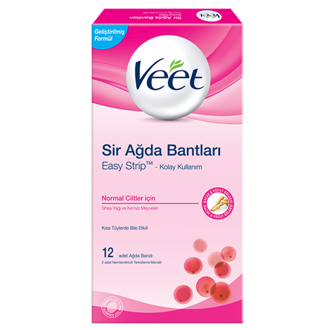 Veet EasyStrip Kullanıma Hazır Sir Ağda Bantları 12'li - Normal Citler
