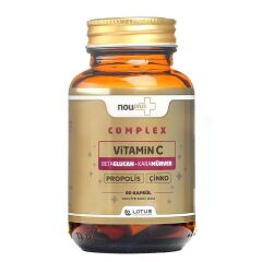Nouplus Complex Vitamin C BetaGlukan, Kara Mürver, Çinko, Propolis 50 Kapsül