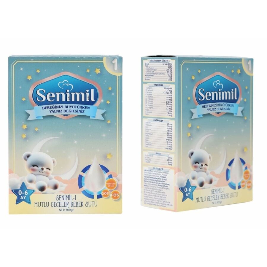 Senimil 1 Mutlu Geceler Bebek Sütü 0-6 Ay 300 Gr