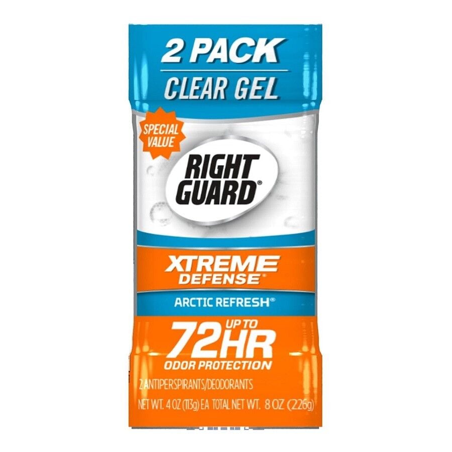 Right Guard Xtreme Defense Antiperspirant And Deodorant, Arctic Refresh Twin Pack 2li
