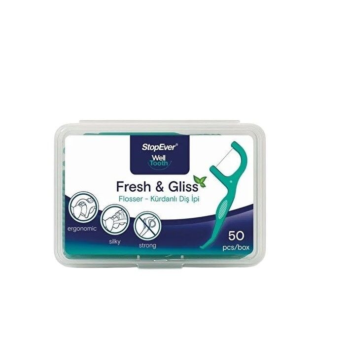 Stopever Fresh-Gliss Kürdanlı Diş İpi 50li