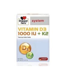 Doppelherz System Vitamin D3 1000 IU + K2 60 Tablet