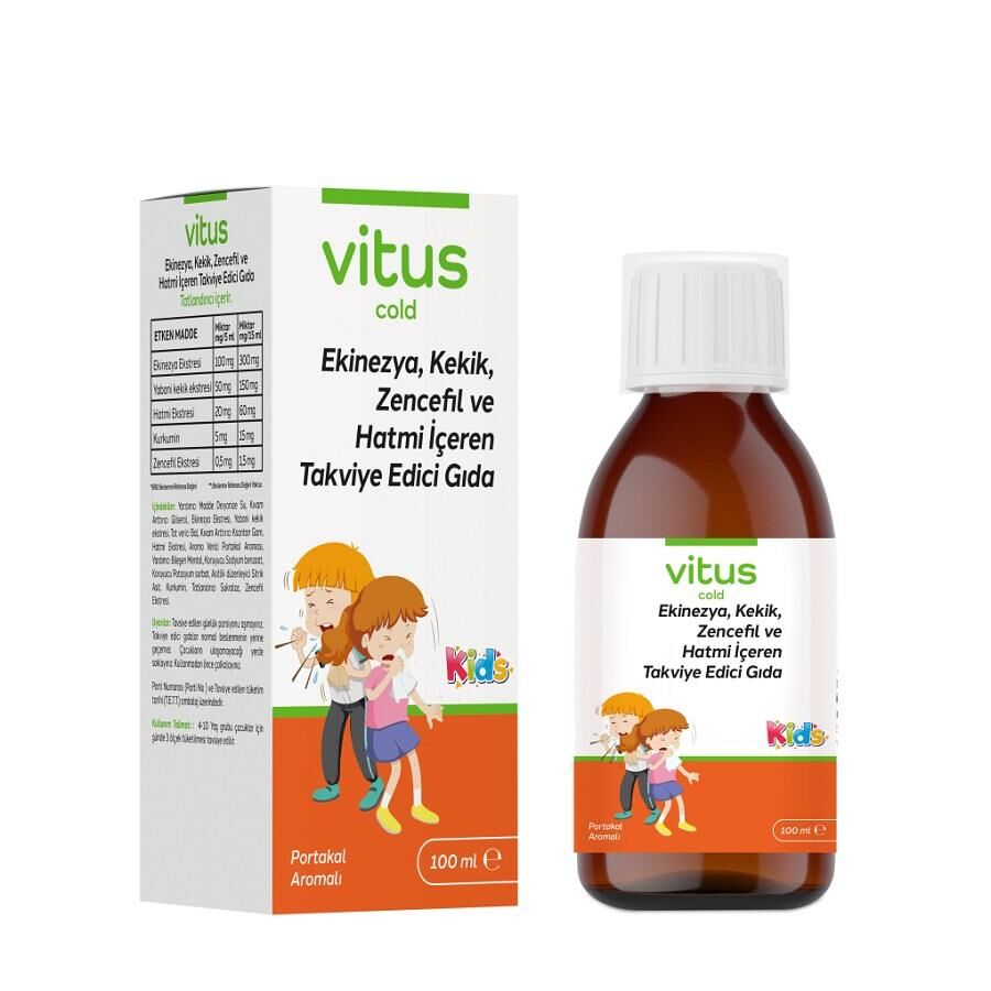 Vitus Cold Kids Ekinezya, Kekik Sıvı Portakallı 100ml