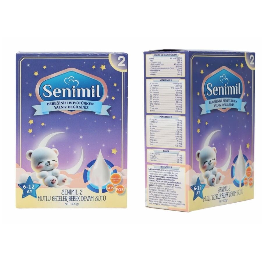 Senimil 2 Mutlu Geceler Bebek Devam Sütü 6-12 Ay 300 GR