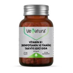 Venatura Vitamin B1 (BENFOTIAMIN VE TIAMIN ) 60 Kapsül