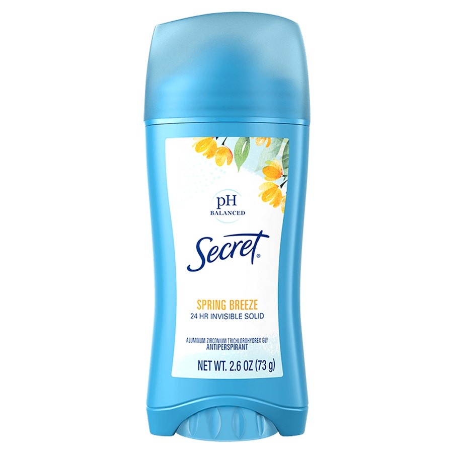 Secret Spring Breeze Scent Womens Invisible Solid Antiperspirant And Deodorant 73gr