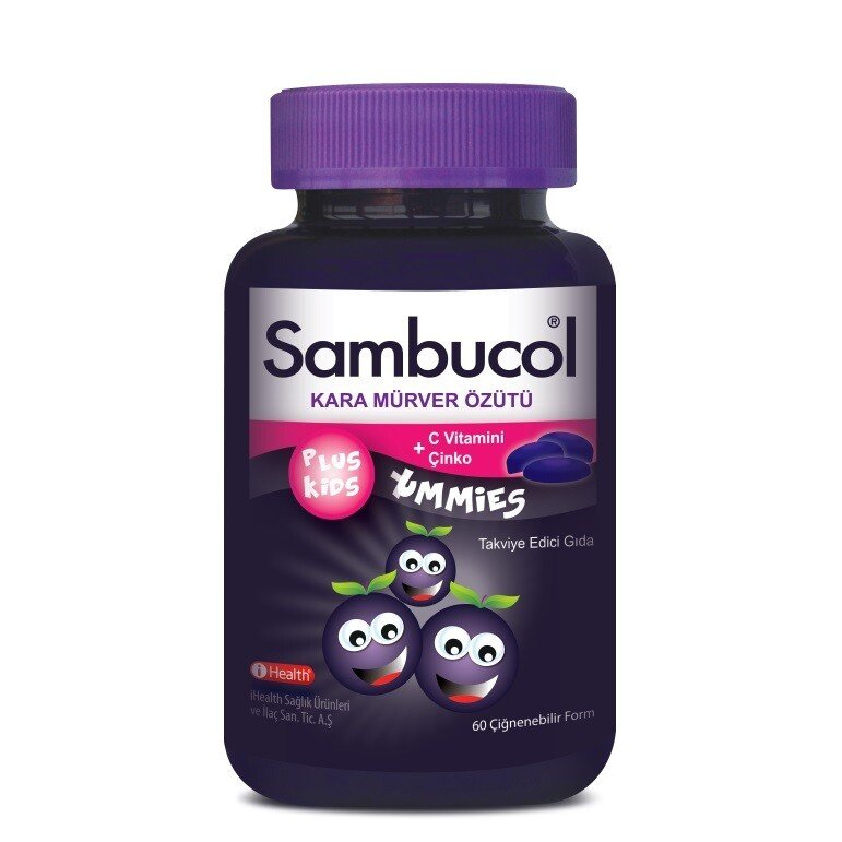 Sambucol Plus Kids Yummies 60 Çiğneme Tableti