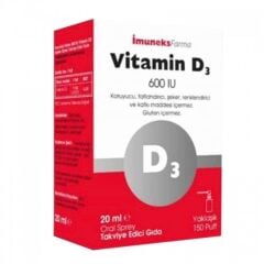 İmuneks Farma Vitamin D3 600IU Sprey 20ml