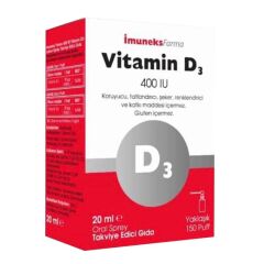 İmuneks Farma Vitamin D3 400IU Sprey 20ml