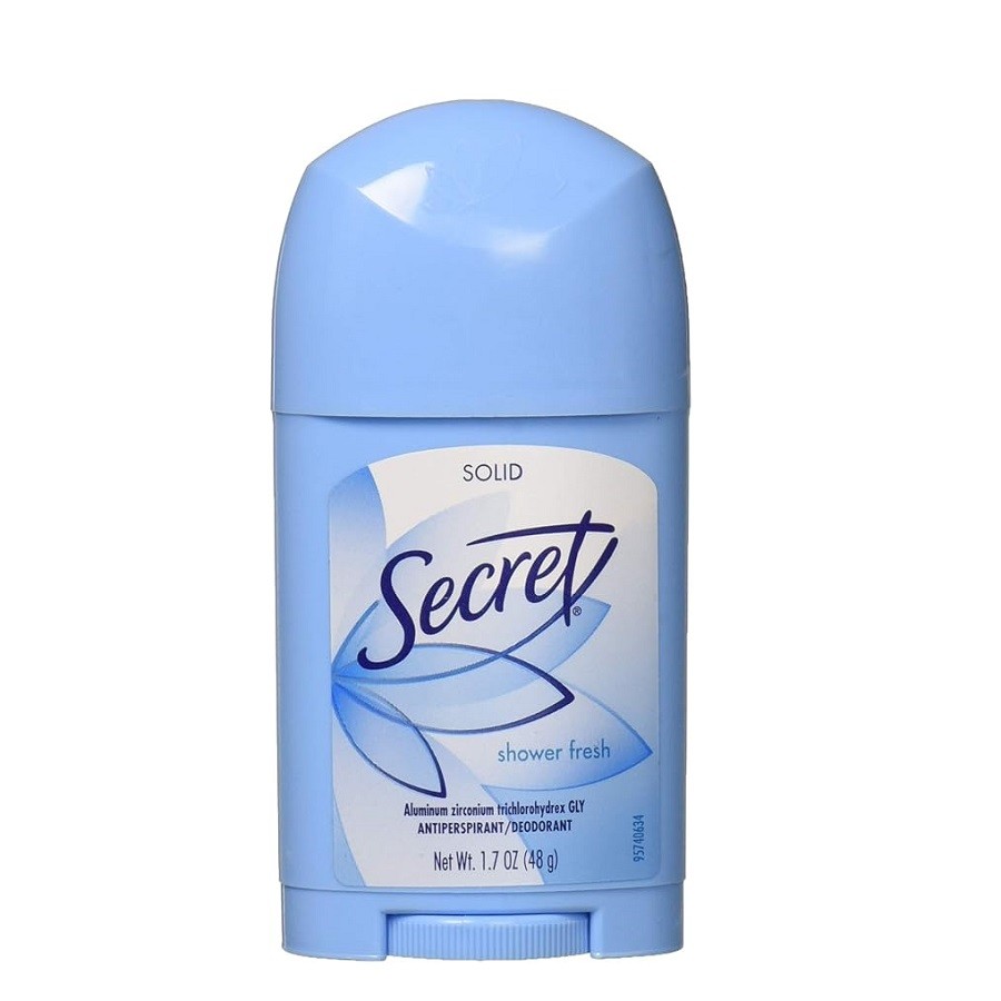 Secret Solid Antiperspirant and Deodorant Shower, Fresh Scent 48gr