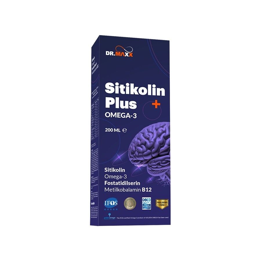 Dr.Maxx Sitikolin Plus Omega 3 Şurup 200ml