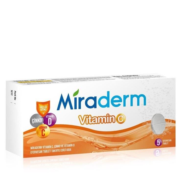 Miraderm Vitamin C 3lu Etki 5 Efervesan Tablet