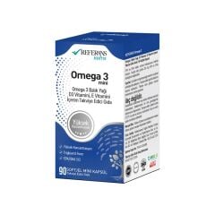 Referans Omega 3,  D3 - E Vitamini 90 Kapsül