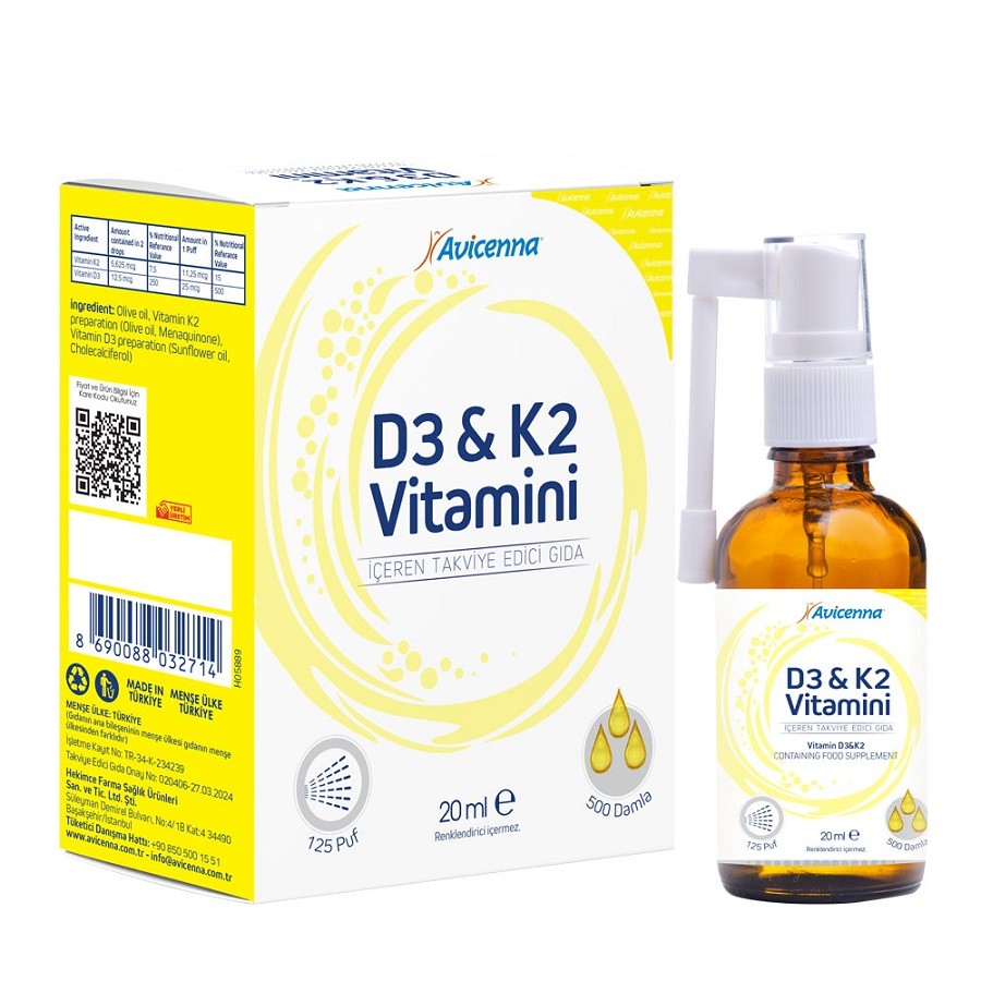 Avicenna D3 K2 Vitamini Sprey 20ml