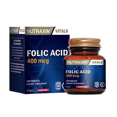 Nutraxin Folic Acid 400 mcg 100 Tablet
