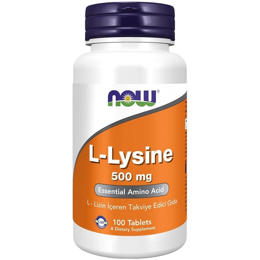 Now L-Lysine 500 mg / L-Lizin 100 Tablet
