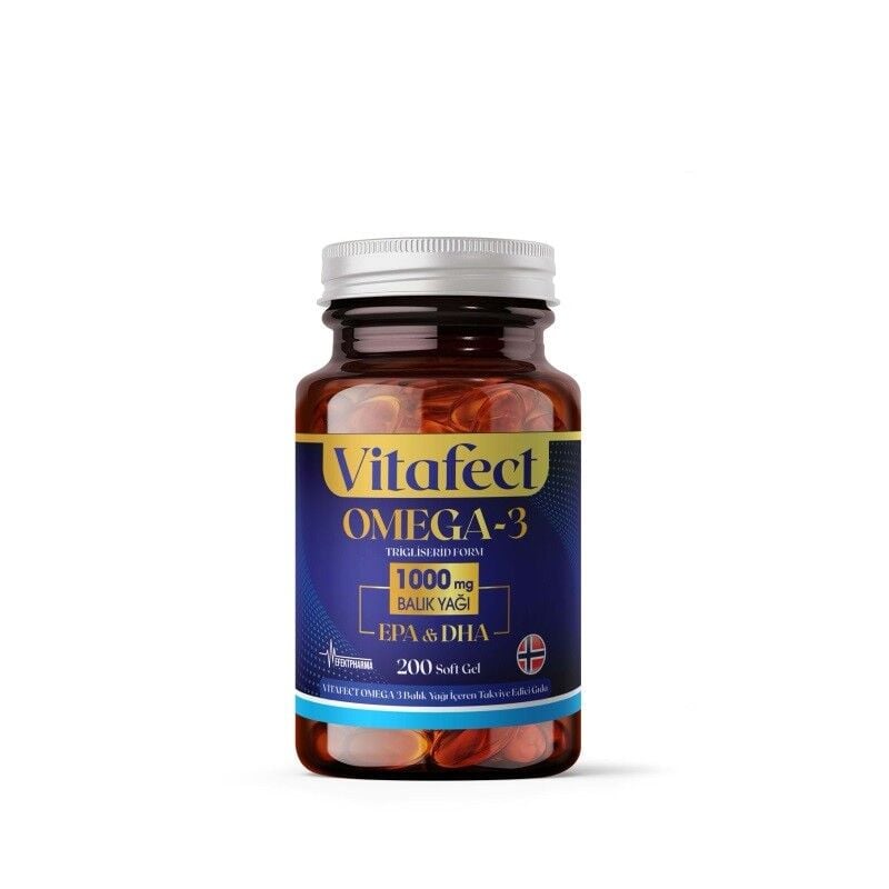 Vitafect OMEGA 3 1000MG 200 Soft Gel Kapsül