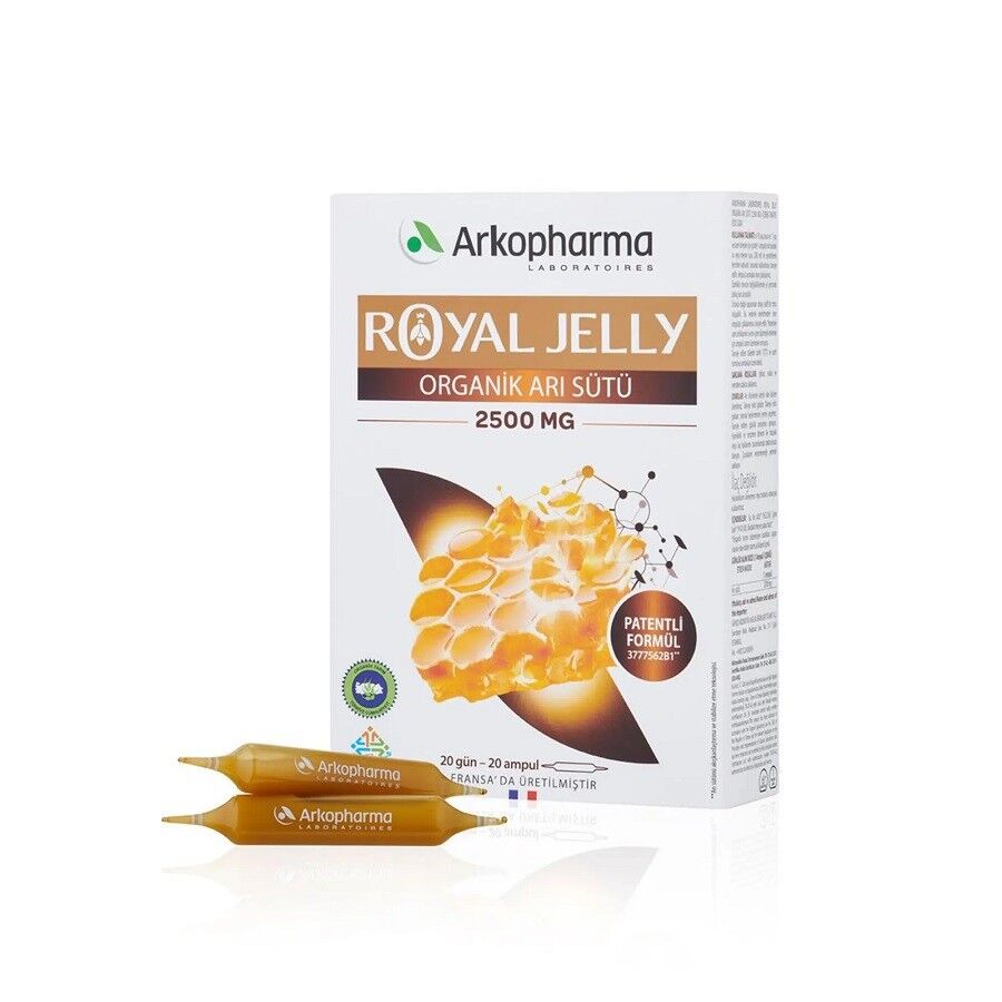 Arkopharma Royal Jelly Organik Arı Sütü 2500 mg 20 Ampül