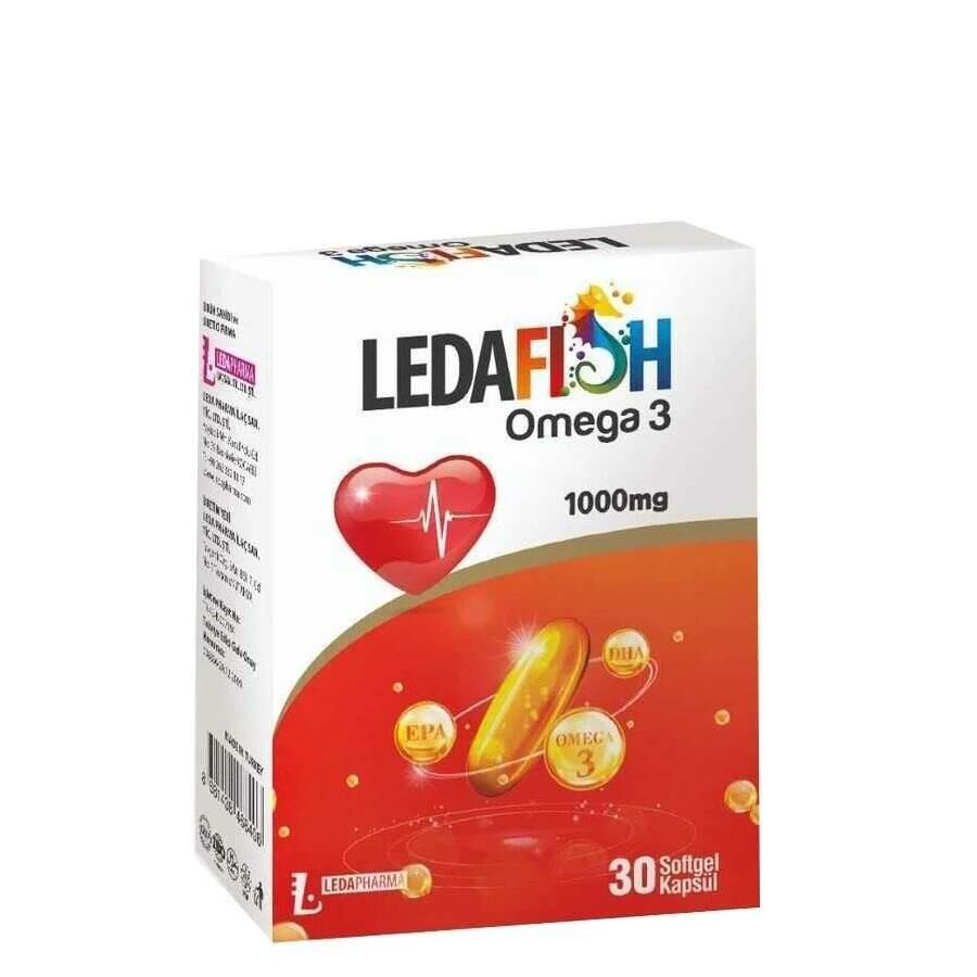 LedaFish Omega 3 1000mg 30 Softjel Kapsül