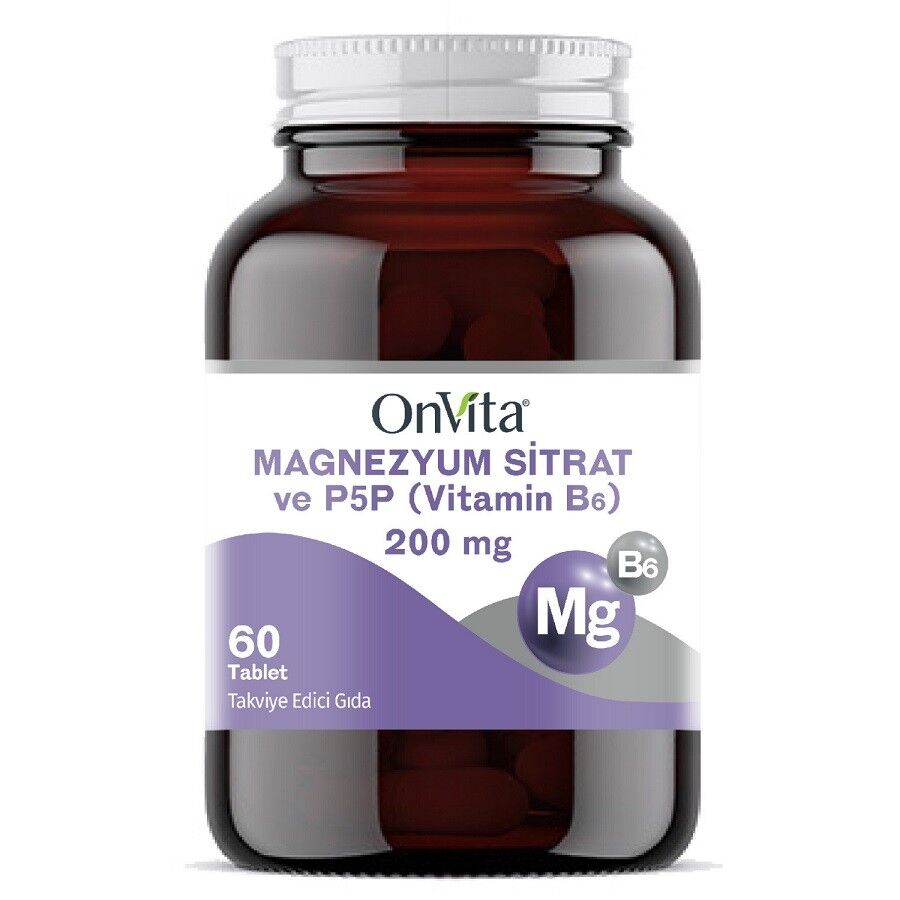 Onvita Magnezyum Sitrat ve P5P Vitamin B6 60 Tablet