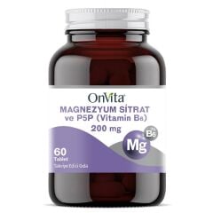 Onvita Magnezyum Sitrat ve P5P Vitamin B6 60 Tablet