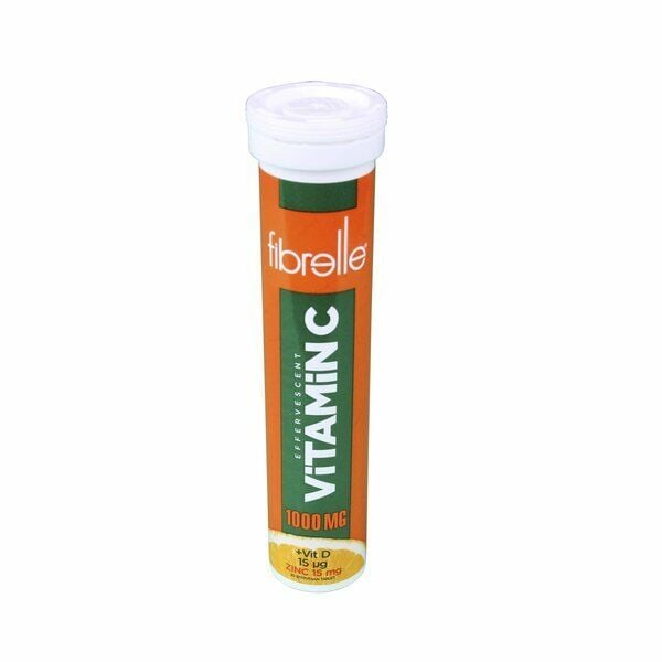 Fibrelle Vitamin C, Vitamin D, Çinko, Lİf  Efervesan 20 Tablet