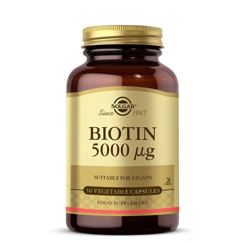 Solgar Biotin 5000mcg 50 Kapsül