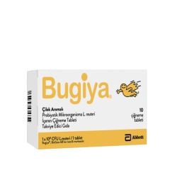 Bugiya Probiyotik Çilek Aromalı 10 Çiğneme Tableti