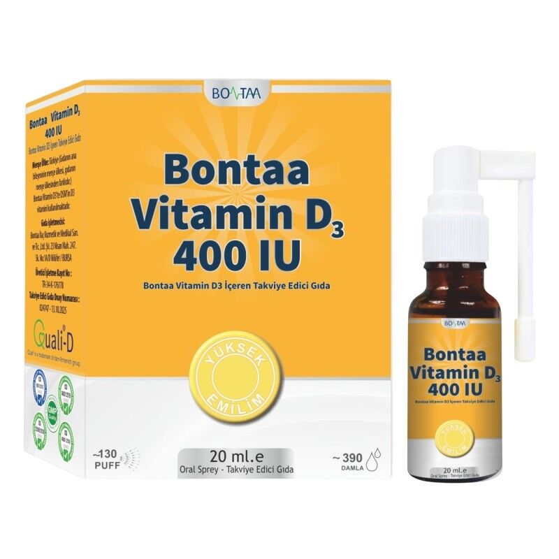 Bontaa Vitamin D3 400 UI Oral Sprey 20 ml