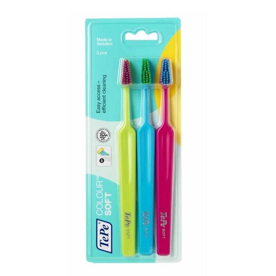 TePe Select Colour Soft Diş Fırçası Fırça Renkli Başlı 3 Adet