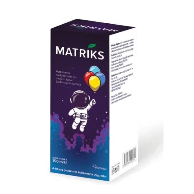 Matriks L Arjinin Fosfatidilserin Multivitamin Şurup 150M