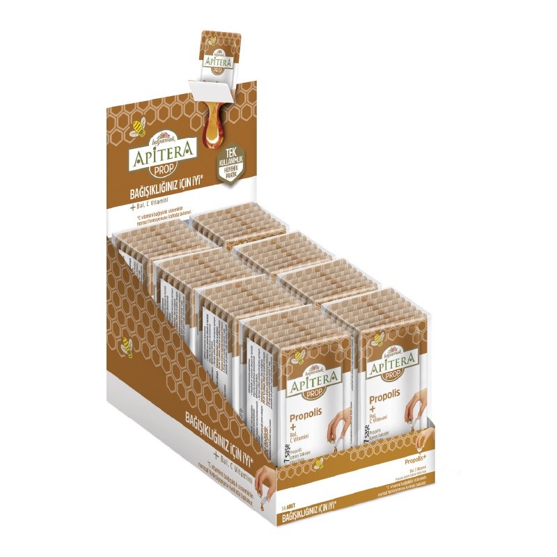 Apitera PROP Doğal Bal, C Vitamini ve Propolis 7X7 8 li