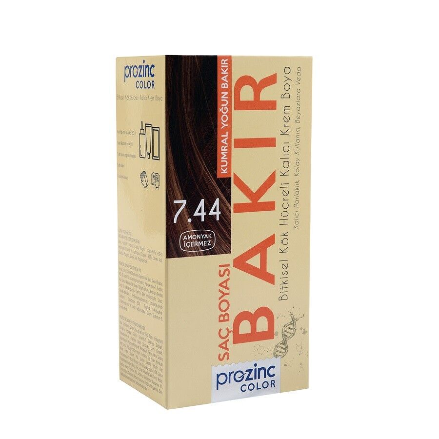 Prozinc 7.44 Kumral Yoğun Bakır Saç Boyası