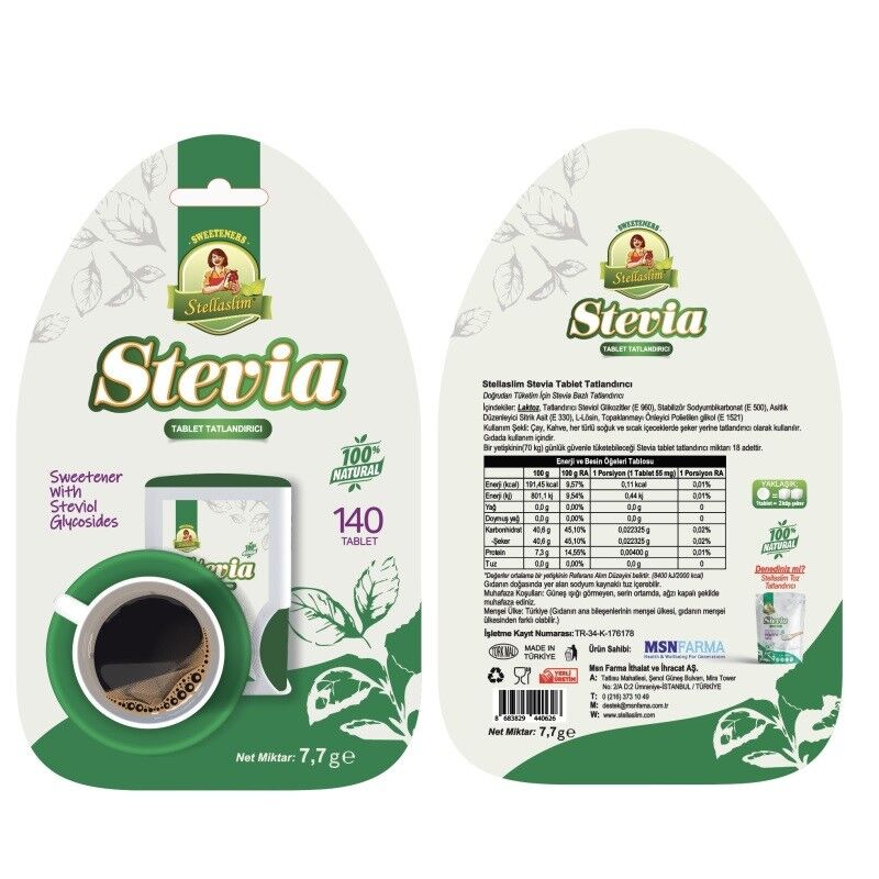 Stellaslm Stevia Tatlandırıcı 140 Tablet