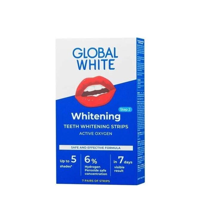 Global White Teeth Whitening Strips Active 7 li