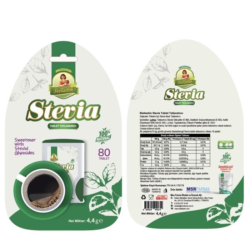 Stellaslm Stevia Tatlandırıcı 80 Tablet