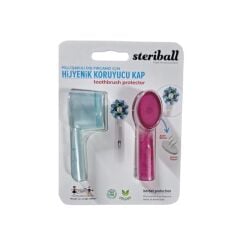 Steriball Hijyenik Diş Fırçası Kabı - Mavi ve Kırmızı 2li