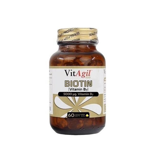 Vitagil Gold Biotin 5000mcg 60 Soft Gel Kapsül - Vitamin B7 Kapsül